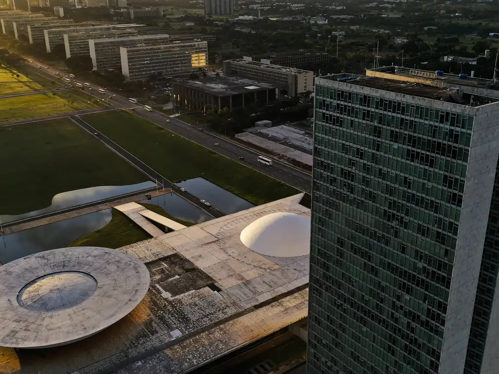 Vista aérea de Brasília — Esplanada dos Ministérios